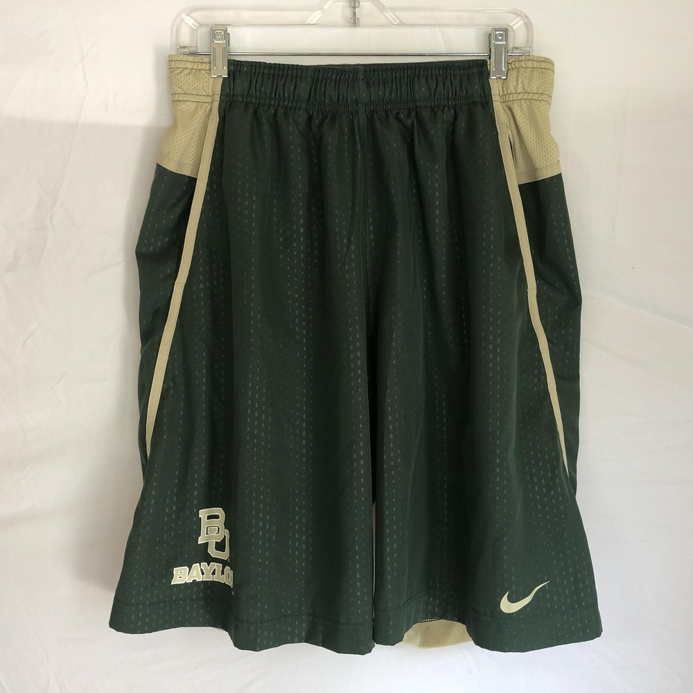 Baylor Bears Shorts Mens Large Green NCAA Basketball Nike Dri Fit Mesh Team
